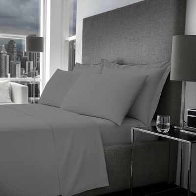 Flat Sheet 500 Thread Count 100% Egyptian Cotton Bed Sheets Double King Super King Size - Double , Grey