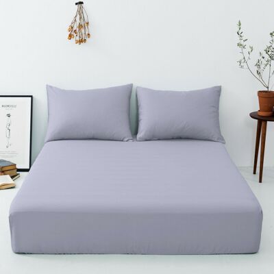 200 Thread Count Fitted Sheet 100% Egyptian Cotton Hotel Quality Bed Sheets All Sizes - Double , Grey