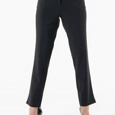 Crepe pants with elastic at waist