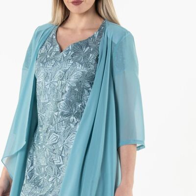 Cocktail Lace dress with Shawl