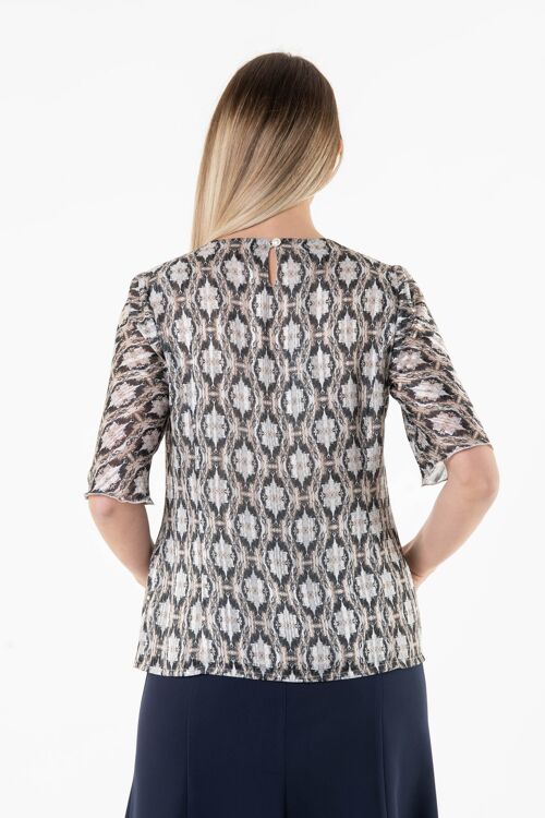 Mousseline blouse Argyle Print