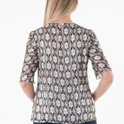 Mousseline blouse Argyle Print