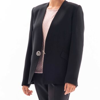 Blazer Noir Boucle Bouton 2