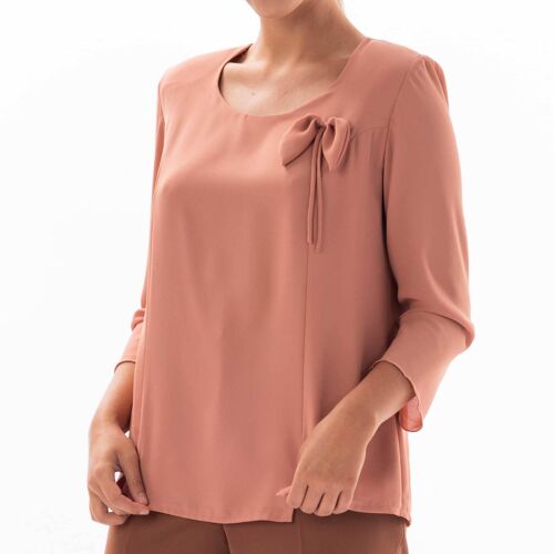 Viennese-Seam blouse Pink Black