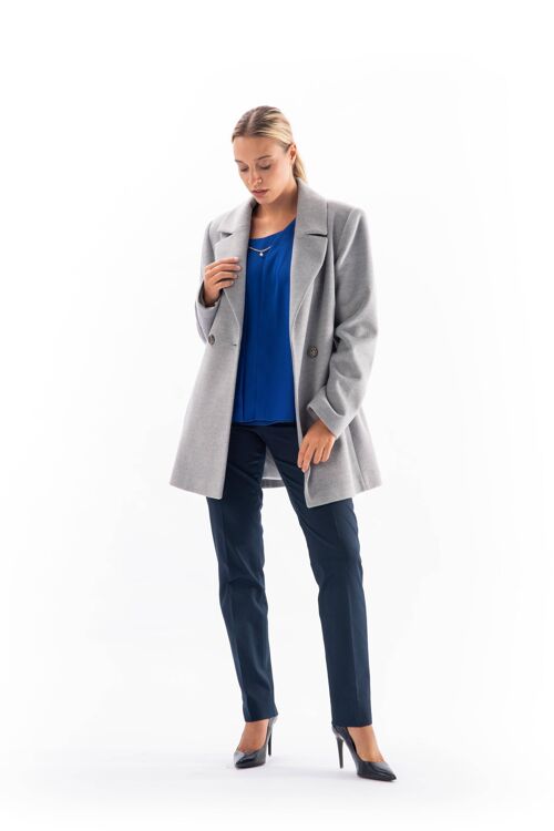 Long Blazer Business Grey Velour