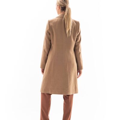 Manteau Long En Laine Fourrure Amovible