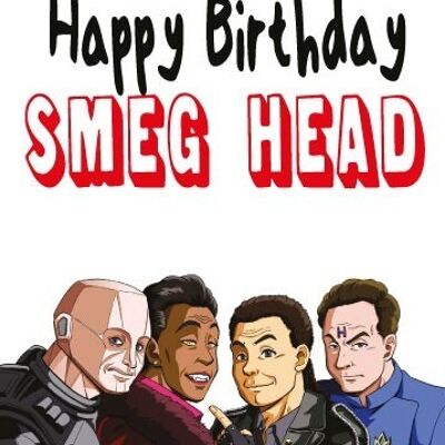 6 x Vatertagskarten – Happy Birthday Smeg Head Red Dwarf – IN06