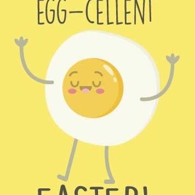 6 x Easter Cards - Have an egg-cellent easter! - E16