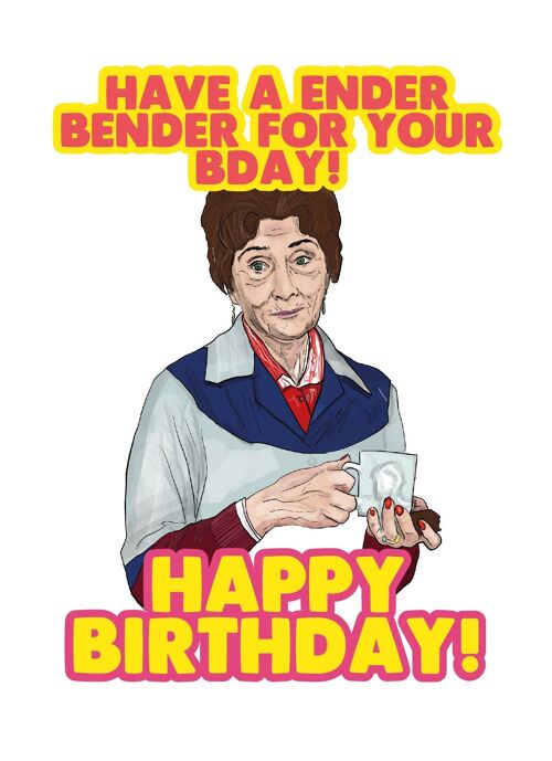 6 x Birthday Cards - Have a ender bender for your bday - IN165