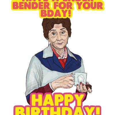 6 x Birthday Cards - Have a ender bender for your bday - IN165
