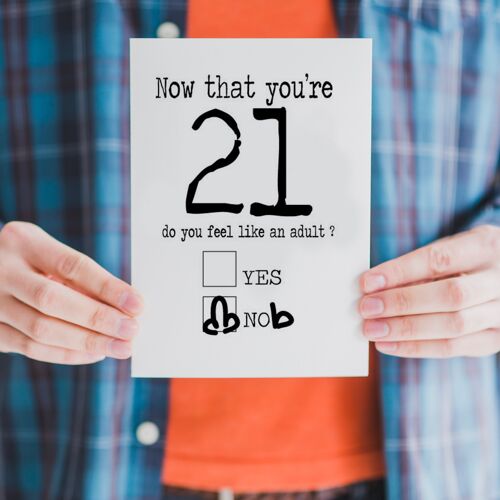 6 x 21st Birthday Card – 21 Twenty First – Birthday Greetings Card Funny Adult Rude Quirky Insult – C65