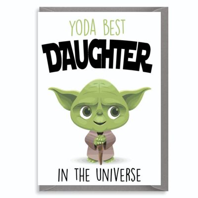 6 x Tarjetas de Felicitación - Yoda Mejor Hija - Star Wars - C807