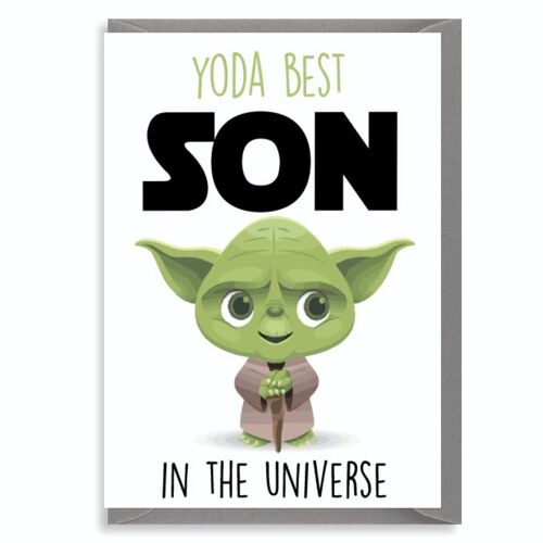 6 x Greeting Cards - Yoda Best Son - Star Wars - C805