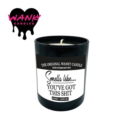 3 x Wanky Candle Black Jar Scented Candles - Smells Like … You've Got This - WCBJ77