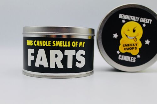 3 x Wanky Candle Tin -This Candle Smells Of Farts