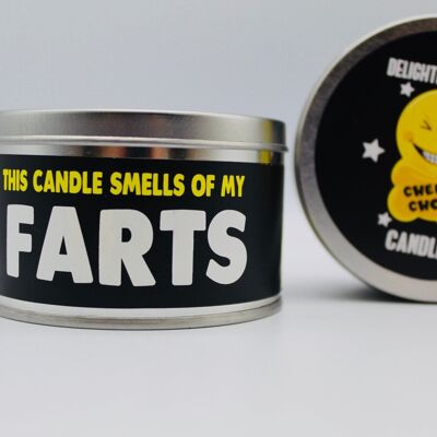 3 x Wanky Candle Tin -This Candle Smells Of Farts
