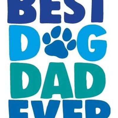 6 cartes de fête des pères - Meilleur papa chien de tous les temps - F126