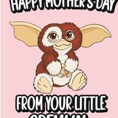 Feliz día de la madre de su pequeño gremlin Tarjeta del día de la madre - M118