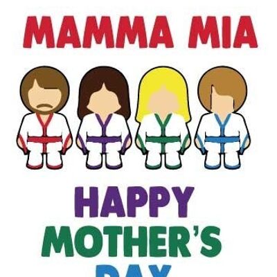 Biglietto per la festa della mamma di Abba Mamma Mia - M111