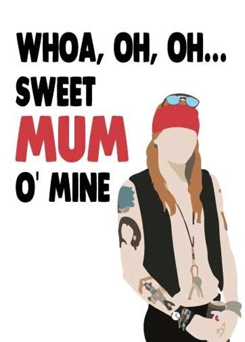 Guns N Roses Sweet Mum o mine Mothers Day Card - M108