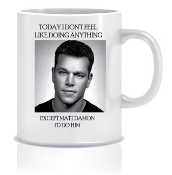 Matt Damon Mug nouveauté cadeau tasse son cadeau de célébrité féminine Heartthrob pour elle