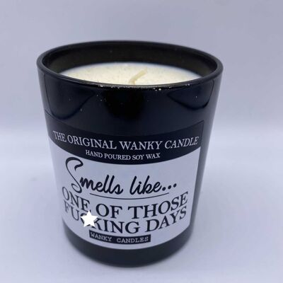 3 x Wanky Candle Black Jar Scented Candle - Smells Like … One Of Those Fucking Days - WCBJ71