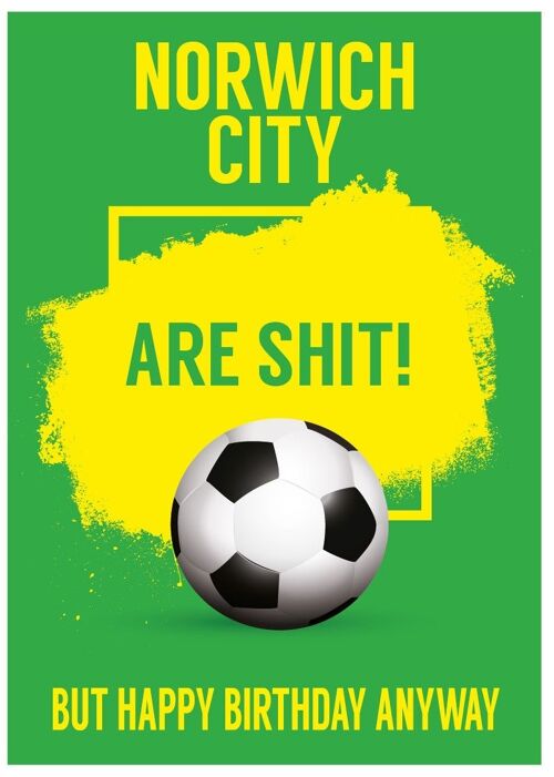 6 x Football Cards - Norwich City are Sh*t
