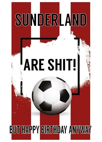 6 x cartes de football - Sunderland sont Sh * t