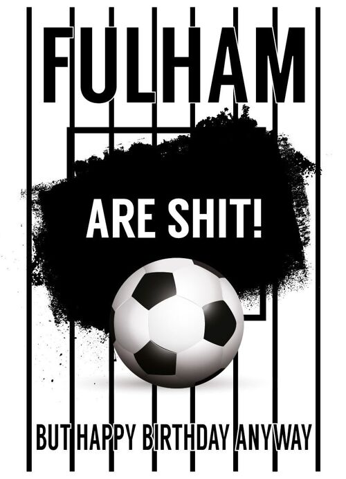 6 x Football Cards - Fulham are Sh*t