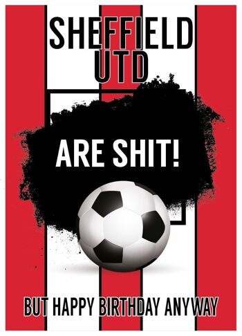 6 x cartes de football - Sheffield United FC sont Sh * t