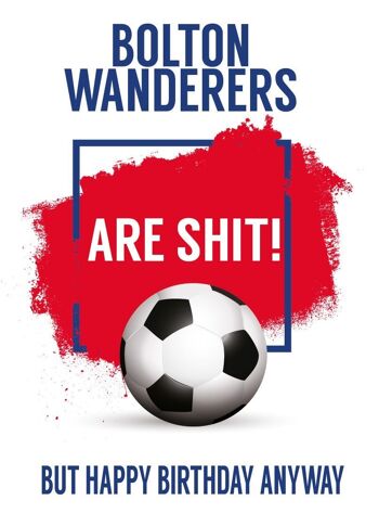 6 x cartes de football - Bolton Wanderers sont Sh * t