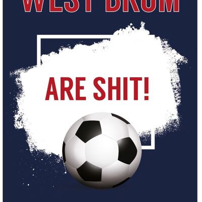 6 x cartes de football - West Brom sont Sh * t