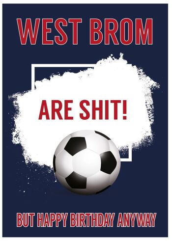 6 x cartes de football - West Brom sont Sh * t