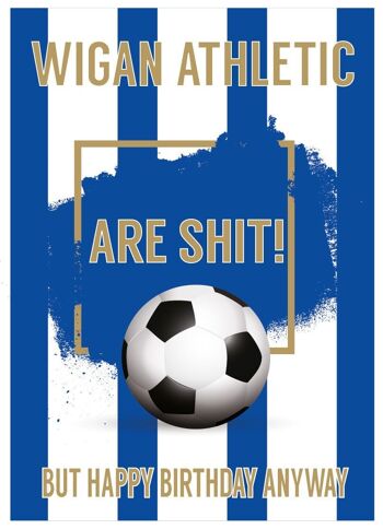 6 x cartes de football - Wigan Athletic sont Sh * t