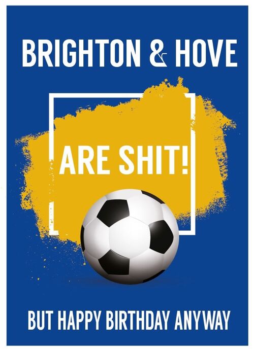 6 x Football Cards - Brighton & Hove Albion are Sh*t