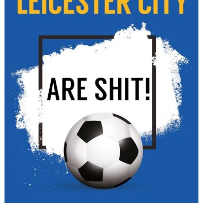 6 x cartes de football - Leicester City sont Sh * t