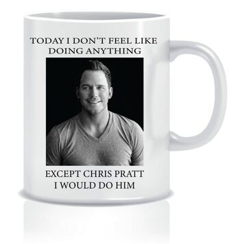 Chris Pratt Mug – Mug cadeau fantaisie pour sa célébrité féminine Heartthrob cadeau pour elle