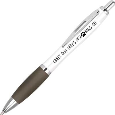 6 x Pens - Crazy Dog Ladies Pen - Paws Off - PEN61