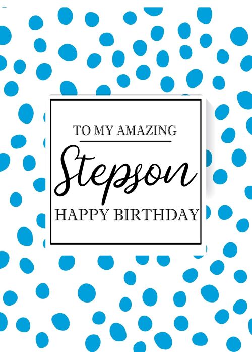 6 x Birthday Cards - To my amazing Stepson - Happy Birthday - STEP07