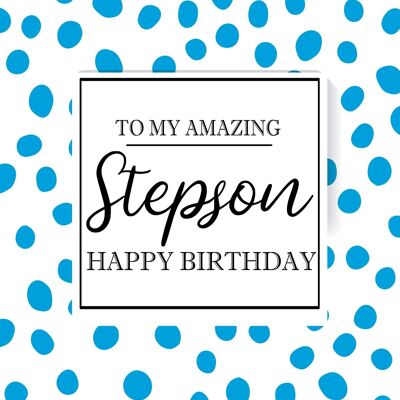 6 x Geburtstagskarten – An meinen erstaunlichen Stiefsohn – Happy Birthday – STEP07