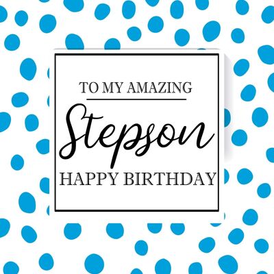 6 x Birthday Cards - To my amazing Stepson - Happy Birthday - STEP07