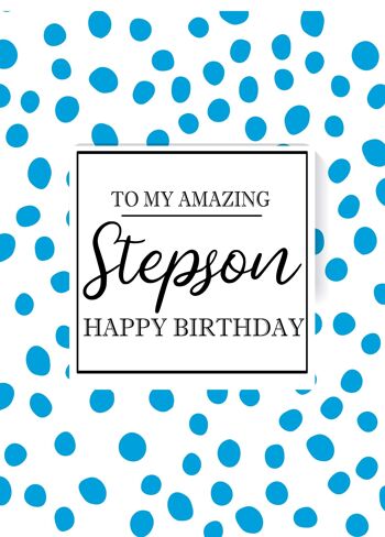6 x Cartes d'anniversaire - À mon incroyable beau-fils - Joyeux anniversaire - STEP07