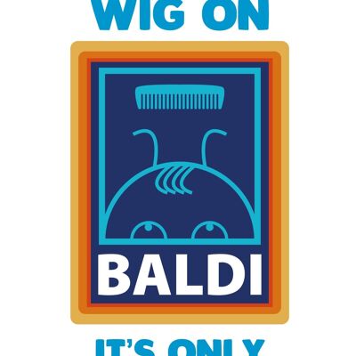 6 x Birthday Cards - Keep your wig on Baldi! - C542