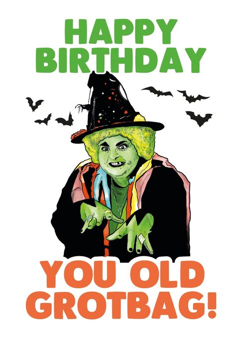 6 x Birthday Cards - Happy Birthday you old Grotbags - C539
