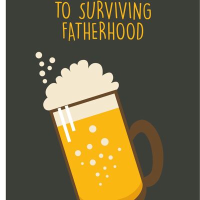 6 x Greeting Cards - Fatherhood Beer - C538