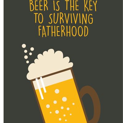 6 x Greeting Cards - Fatherhood Beer - C538