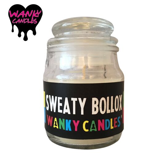 3 x Wanky Candle Small Jar - Sweaty Bollocks - WC07