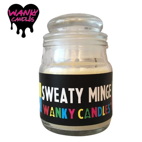 3 x Wanky Candle Small Jar - Sweaty Minge - WC06