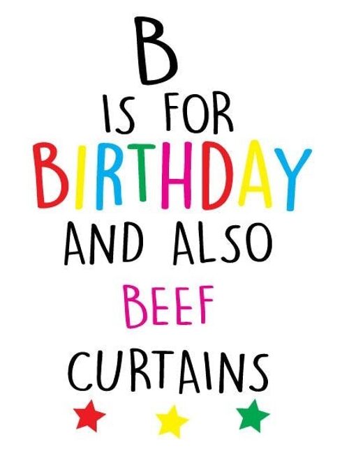 6 x Rude Cards - B is for Beef Curtains  - LGBTQ+ Cards - L19