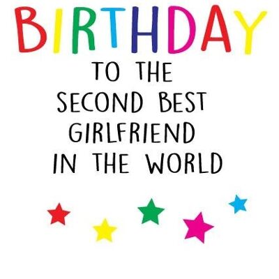 6 x Birthday Cards - Second best Girlfriend - LGBTQ+ Cards - L15